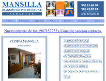 Tablet Screenshot of clinicamansilla.es